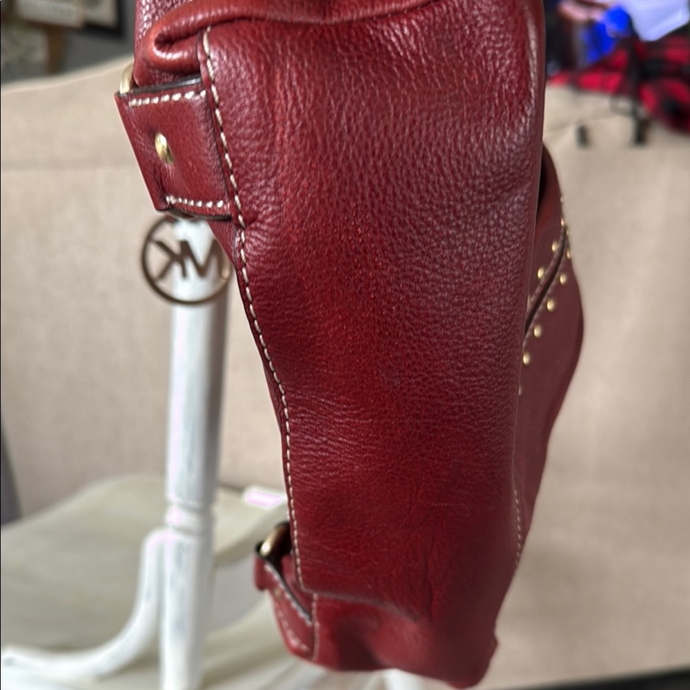 Michael Kors Red Leather Shoulder Bag - Picture 4 of 6